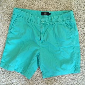 J. Crew chino teal shorts size 8